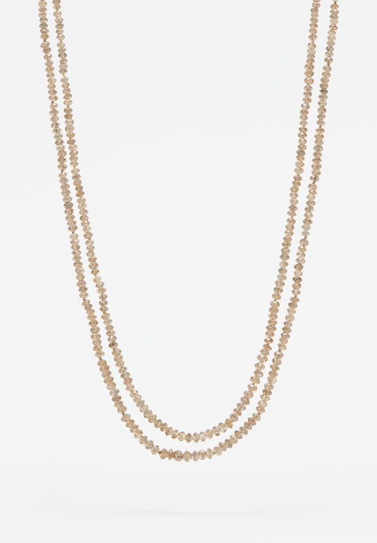Denise Betesh 18K, 22K, Champagne Diamond Double Strand Necklace	