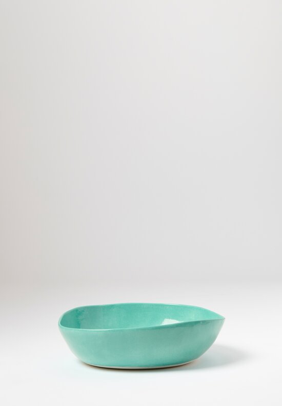 Bertozzi Handmade Porcelain Small Serving Bowl in Smeraldo Green	