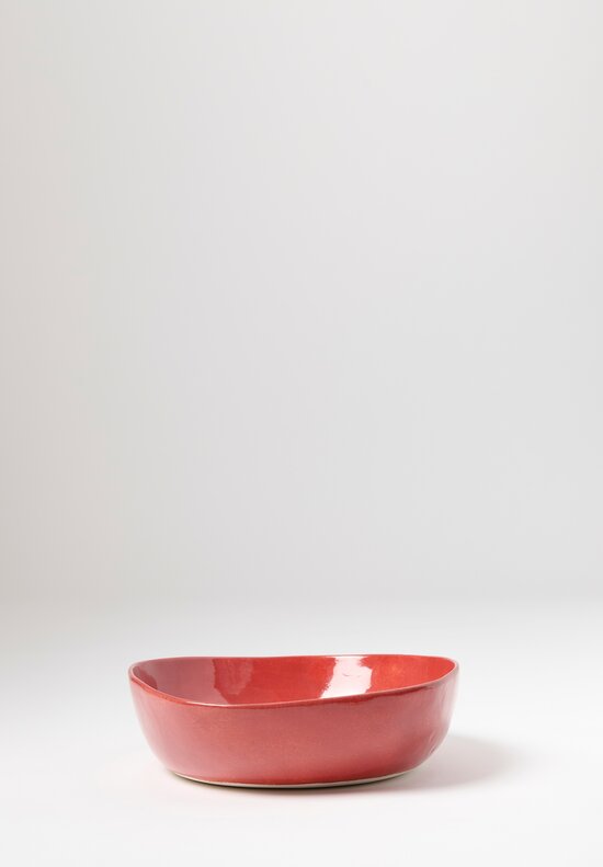 Bertozzi Handmade Porcelain Small Serving Bowl in Terracotta Brown	