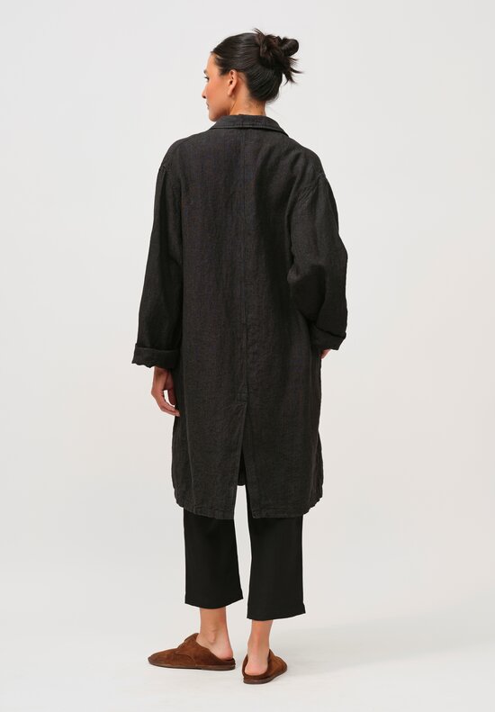 Kaval High Count Shop Coat III in Indigo Black	