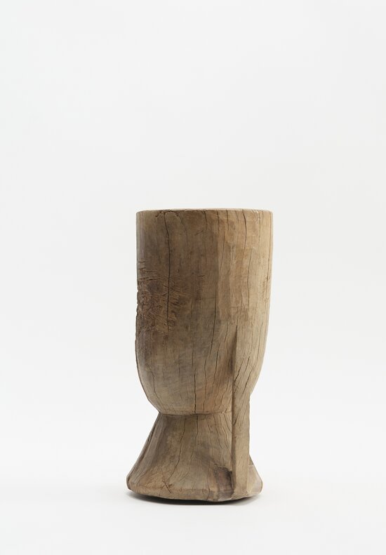 Vintage Wood Mortar from the Mossi People of Burkina Faso	