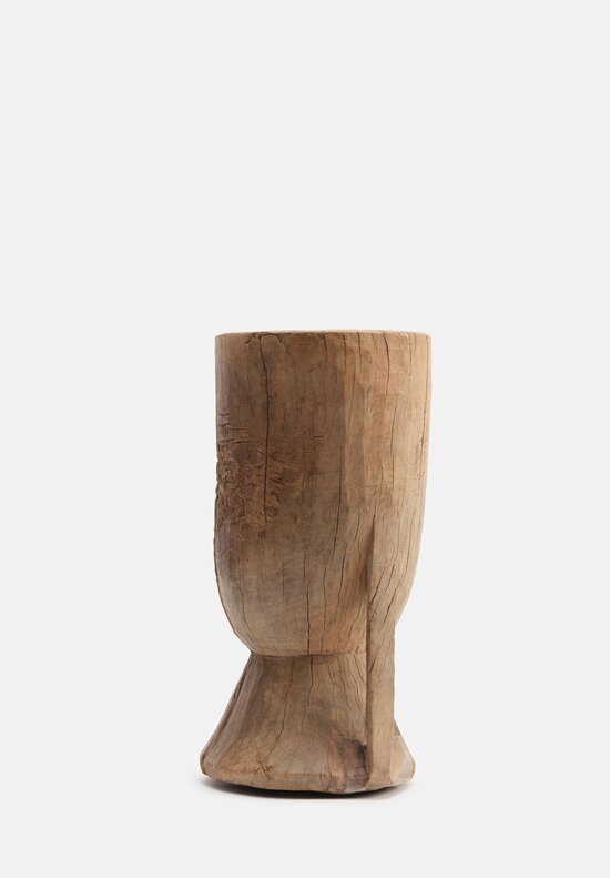 Vintage Wood Mortar from the Mossi People of Burkina Faso	