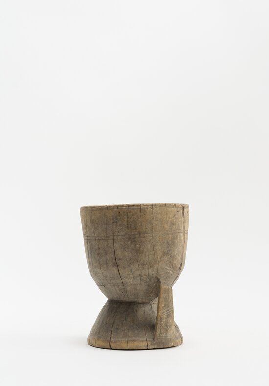 Vintage Wood Mortar from the Mossi People of Burkina Faso	