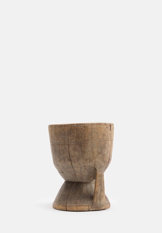 Vintage Wood Mortar from the Mossi People of Burkina Faso	