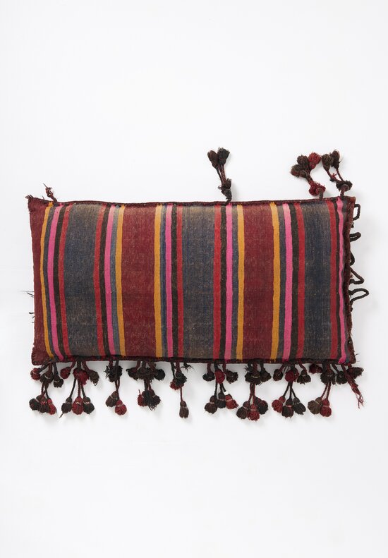 Afghan Baluch Balisht Bag Vintage Pillow Rug with Tassels	