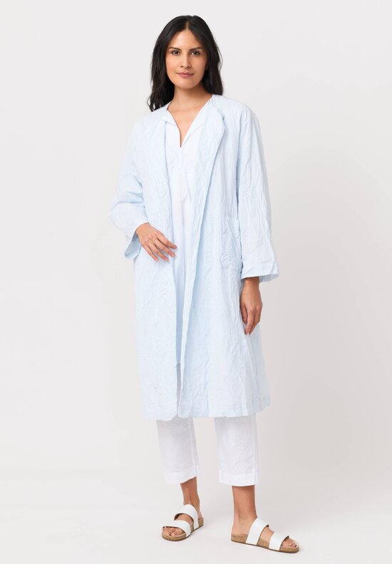 Daniela Gregis Washed Cotton Media Tunic in Azzurro Pale Blue	