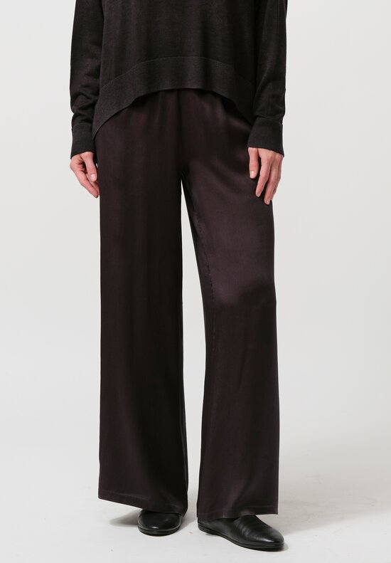 Avant Toi Silk Palazzo Pants in Black	