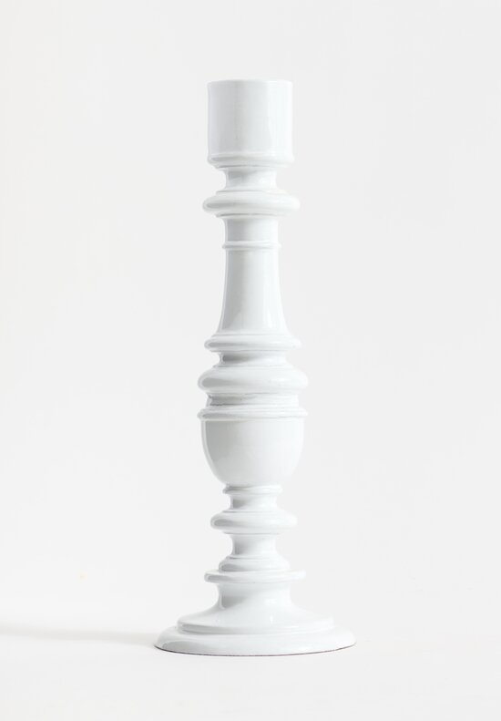 Astier De Villate Balustre Candlestick in White	