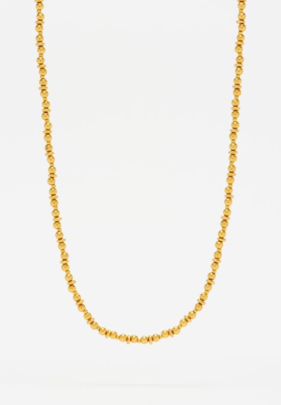 Greig Porter 18K, Polished Gold Bead Necklace	