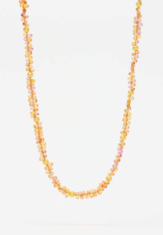 Greig Porter 18K, Peach Sapphire Necklace	