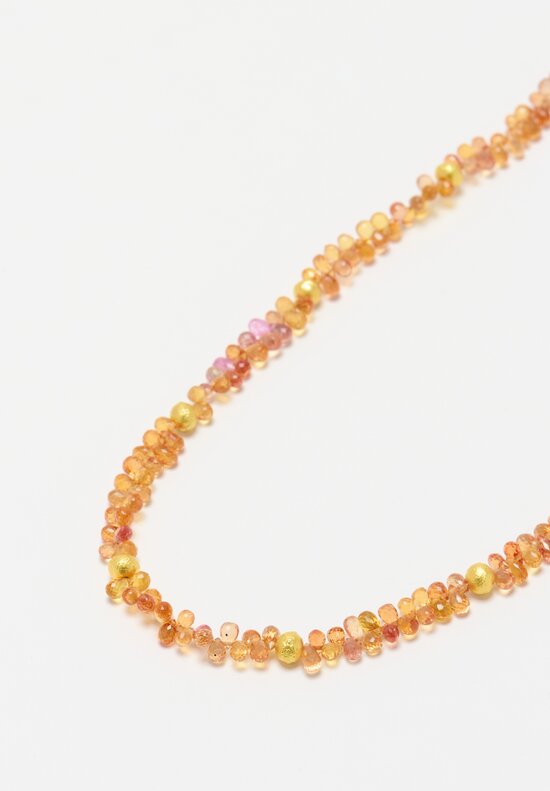 Greig Porter 18K, Peach Sapphire Necklace	