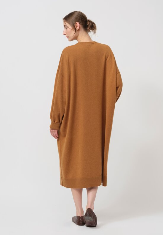 The Row Cashmere Giustina Tunic in Camel Brown	