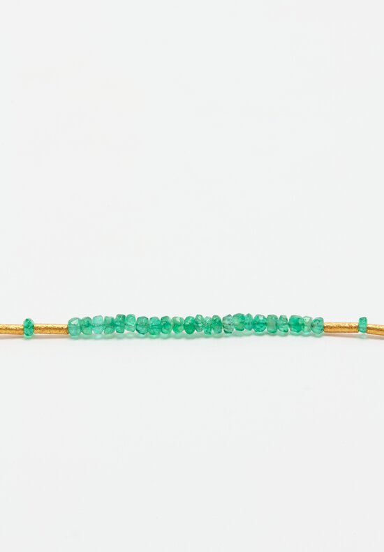 Greig Porter 18K, Gathered Emerald Necklace	
