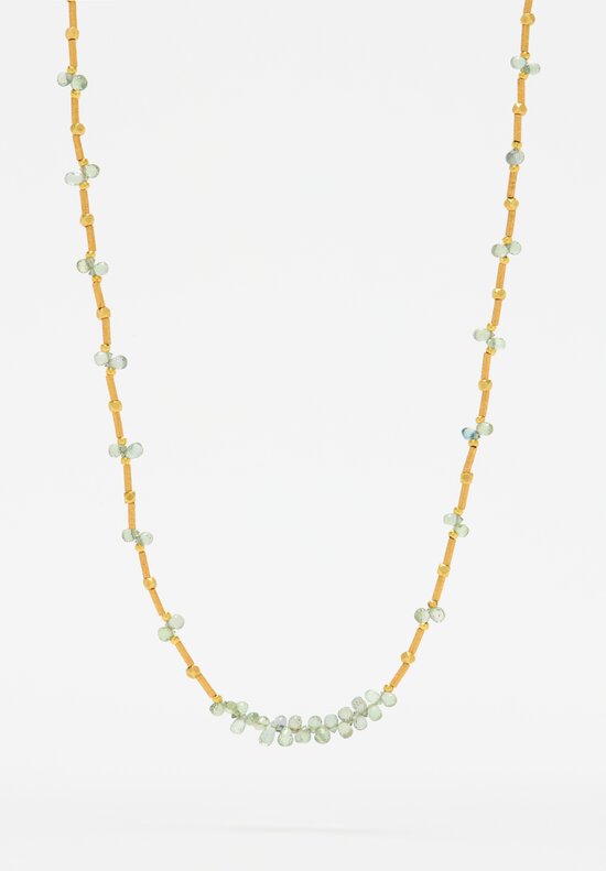 Greig Porter 18K, Light Teal Sapphire Necklace	