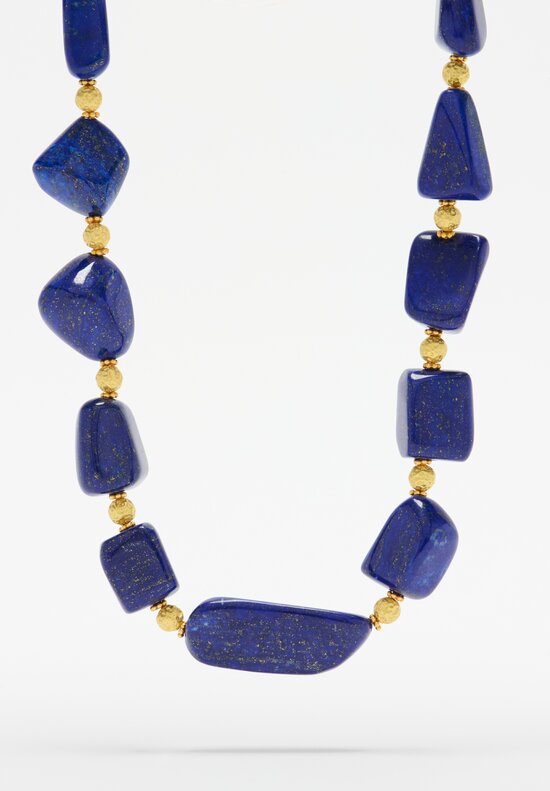 Greig Porter 18K, Polished Lapis Lazuli Necklace	