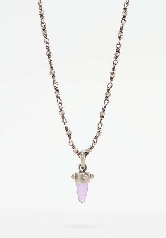 Miranda Hicks Amethyst Bullet Pendant on Rocker Necklace	