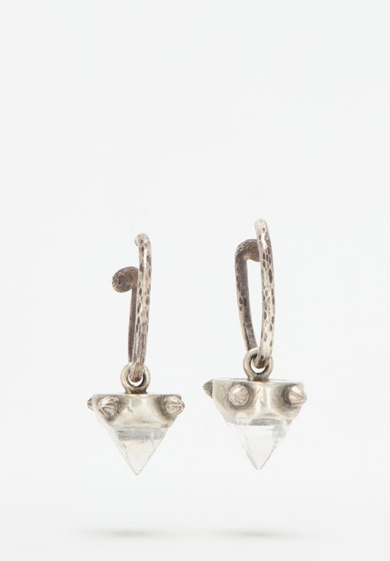 Miranda Hicks Apophyllite Drops on Mega Hoop Earrings	