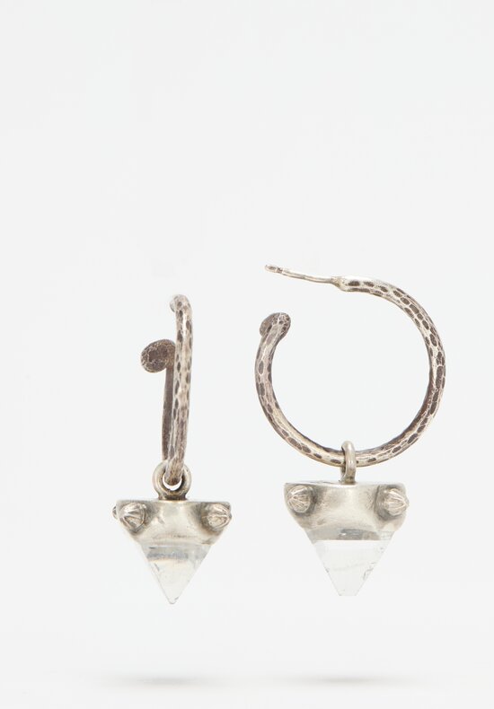 Miranda Hicks Apophyllite Drops on Mega Hoop Earrings	