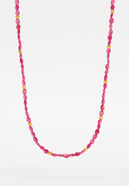 Greig Porter 18K Polished Pink Spinel Necklace 18