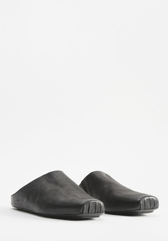 Uma Wang Leather Ballet Mules in Black	