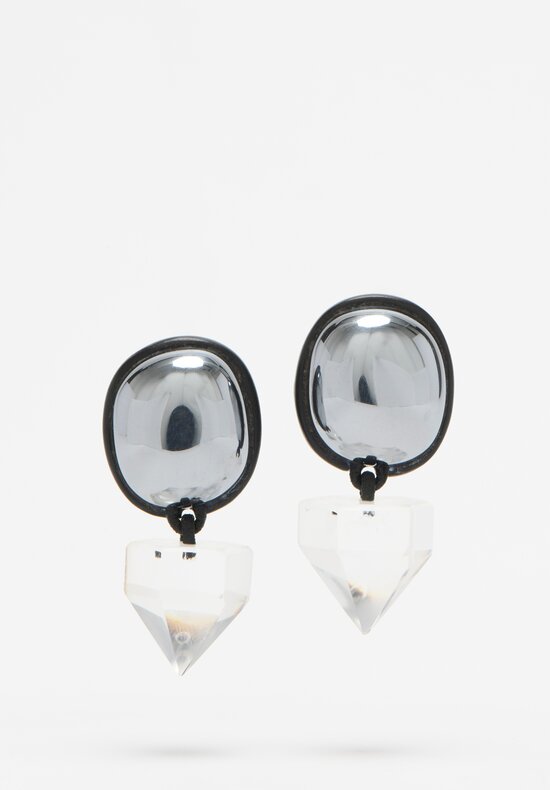 Monies Hematite, Crystal & Ebony Earrings	