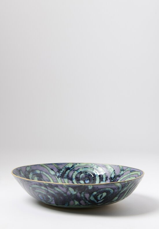 Laurie Goldstein Ceramic Large Salad Bowl in Blue & Green	