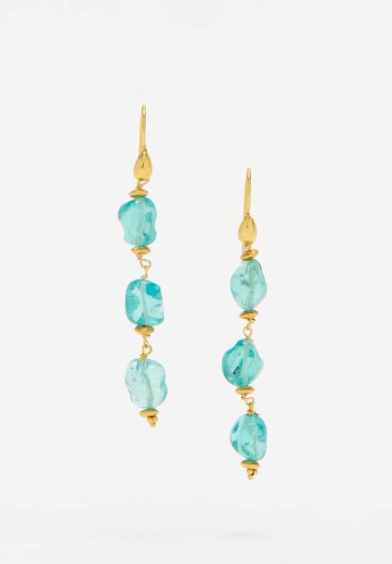 Greig Porter 18K, Apatite 3-Drop Earrings	