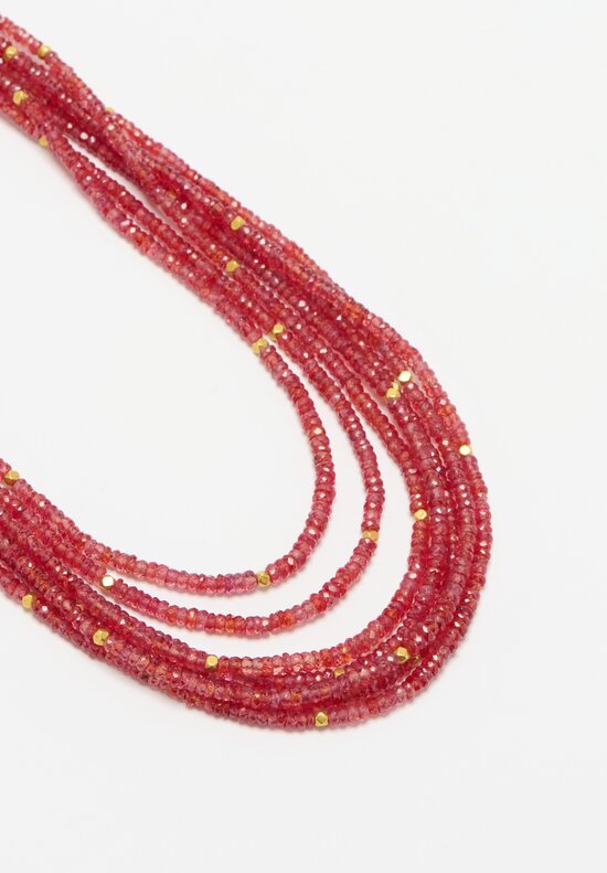 Greig Porter 18K, Red Sapphire 7-Strand Necklace	