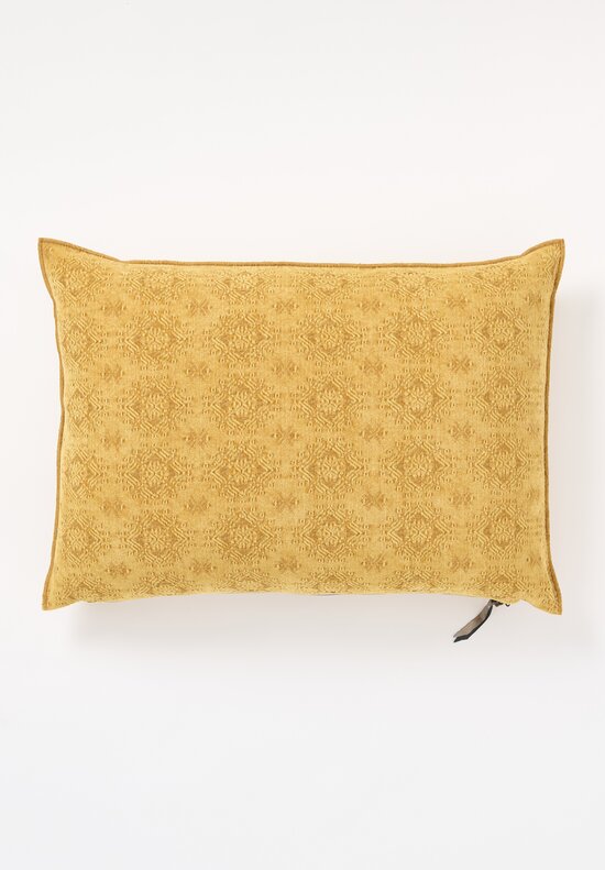 Maison de Vacances Large Stone Washed Jacquard Pillow in Kilim Ambre	