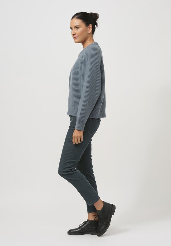 Begg x Co Cashmere Kita Sweater in Norfolk Blue	