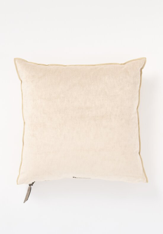 Maison de Vacances Royal Velvet Square Pillow in Nude	