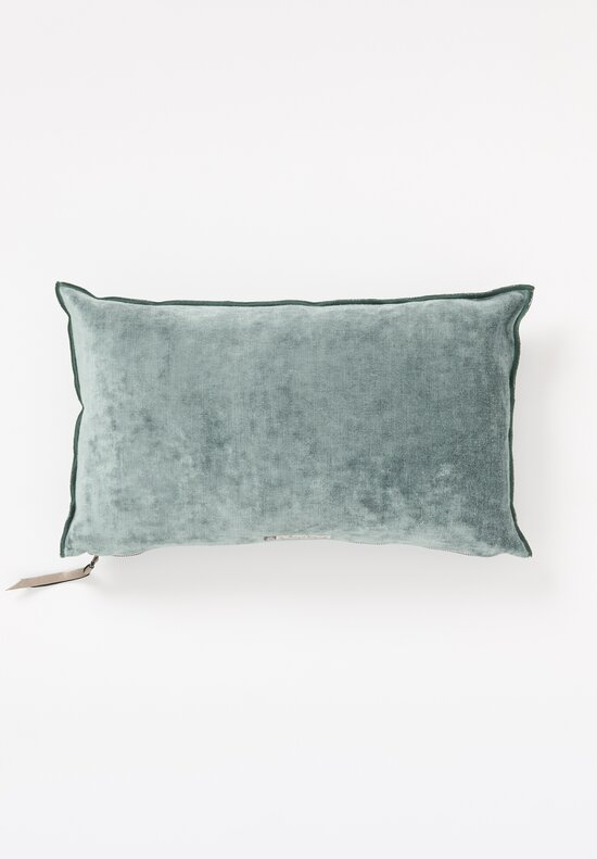 Maison de Vacances Small Rectangle Royal Velvet Pillow in Canard	