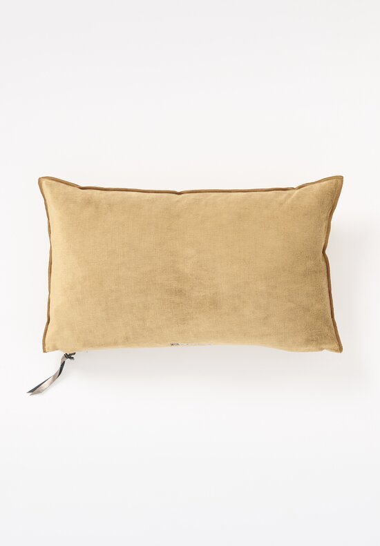 Maison de Vacances Small Rectangle Royal Velvet Pillow in Havane	