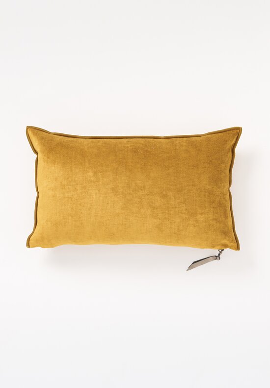 Maison de Vacances Small Rectangle Royal Velvet Pillow in Ambre	