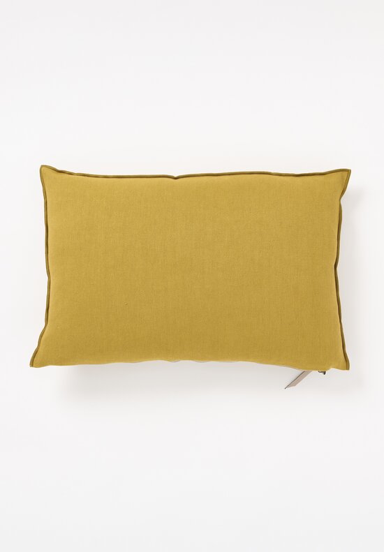 Maison de Vacances Stone Washed Linen Pillow in Ocre	