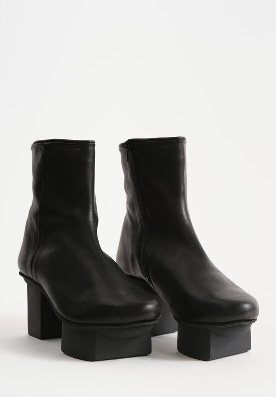 Trippen Leather Spike Boots in Black	