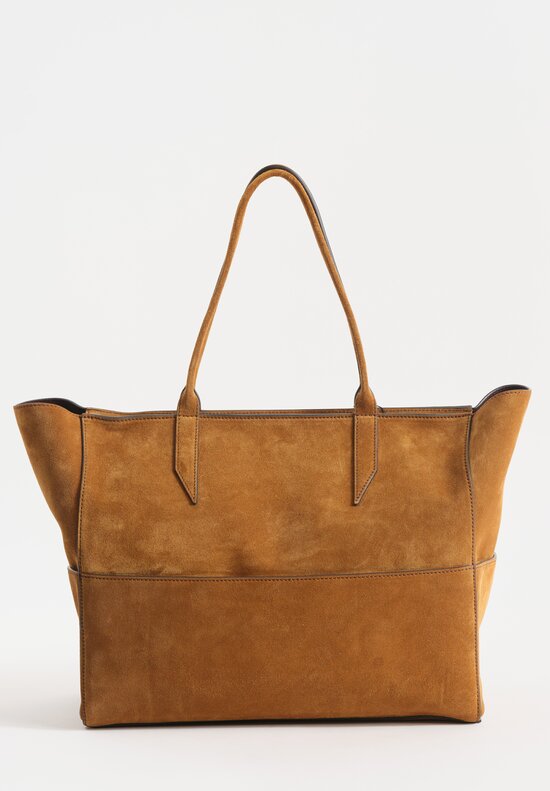 Metier Suede Incognito Small Cabas Tote in Marrakech Brown	