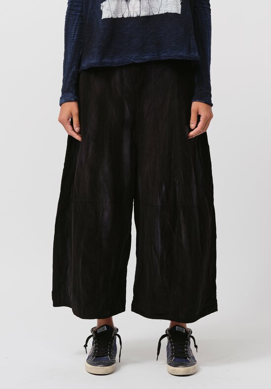 Gilda Midani Cotton Corduroy Egg Pants in Marble Black	