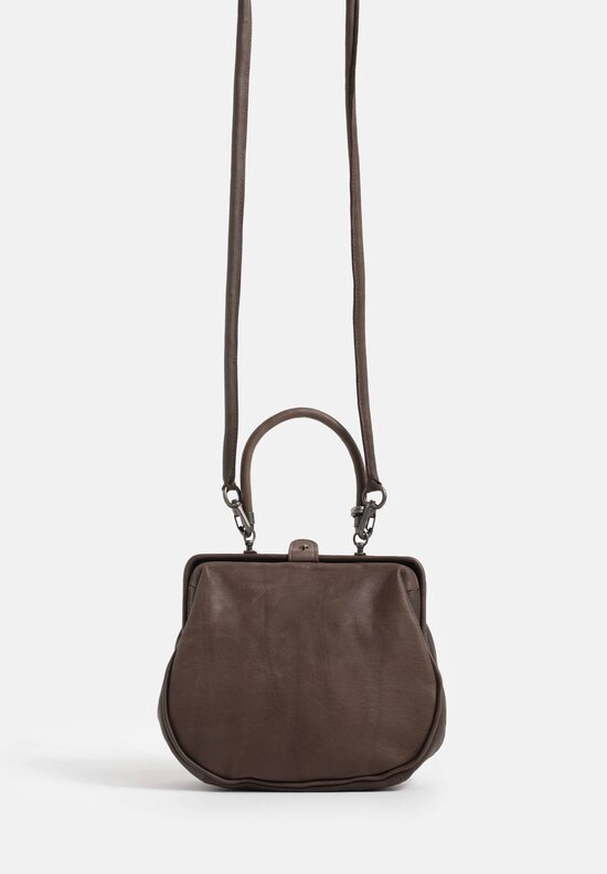 Christian Peau Leather Small Handbag in Black Dark Brown Beton Brown	