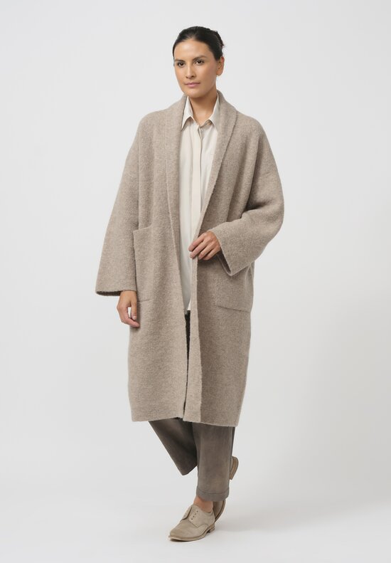 Lauren Manoogian Double Face Long Coat in Moth Brown	