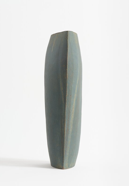 Linda Ouhbi Handbuilt Stoneware Vessel in Blue & Green	