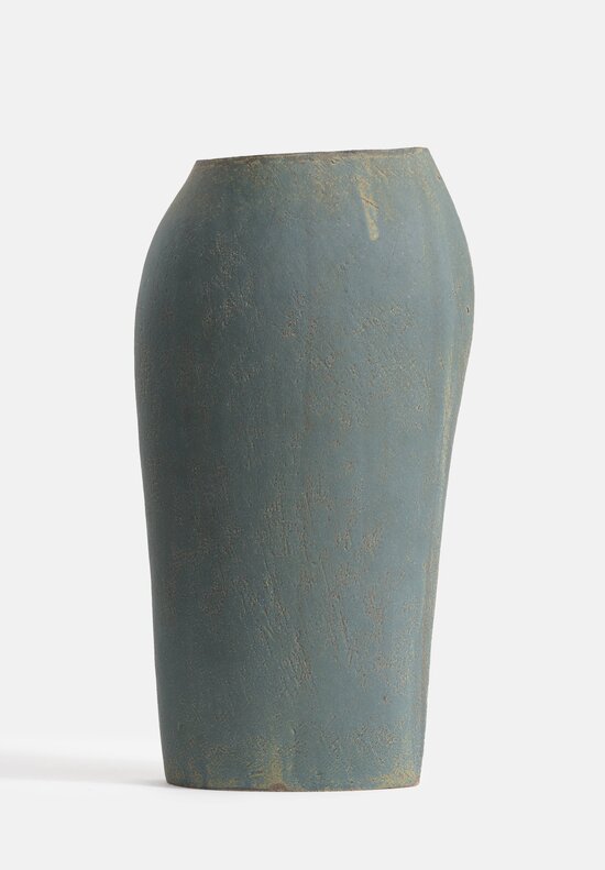 Linda Ouhbi Handbuilt Stoneware Vessel in Blue & Green	