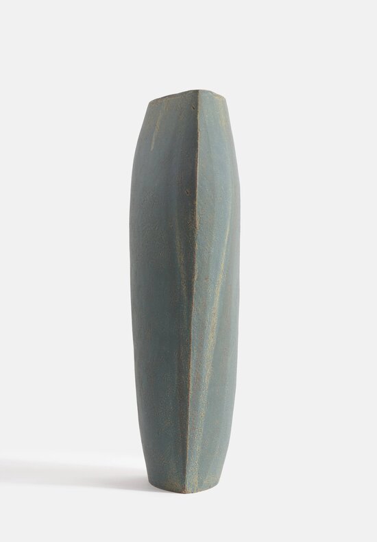 Linda Ouhbi Handbuilt Stoneware Vessel in Blue & Green	