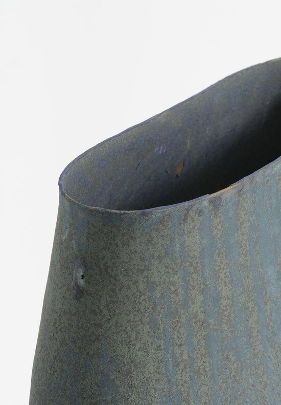 Linda Ouhbi Handbuilt Stoneware Vessel in Blue & Green	