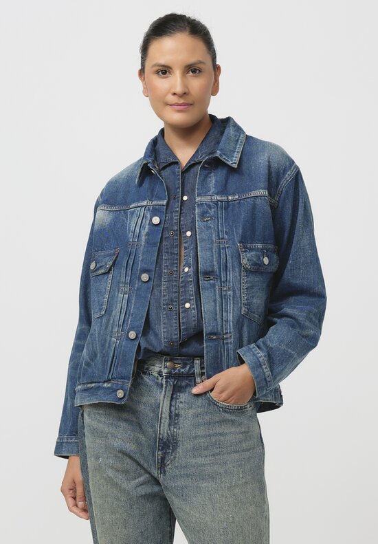 Cottle C.T.L. Neo Type Bengara-Dyed Denim Jacket in Dark Indigo	