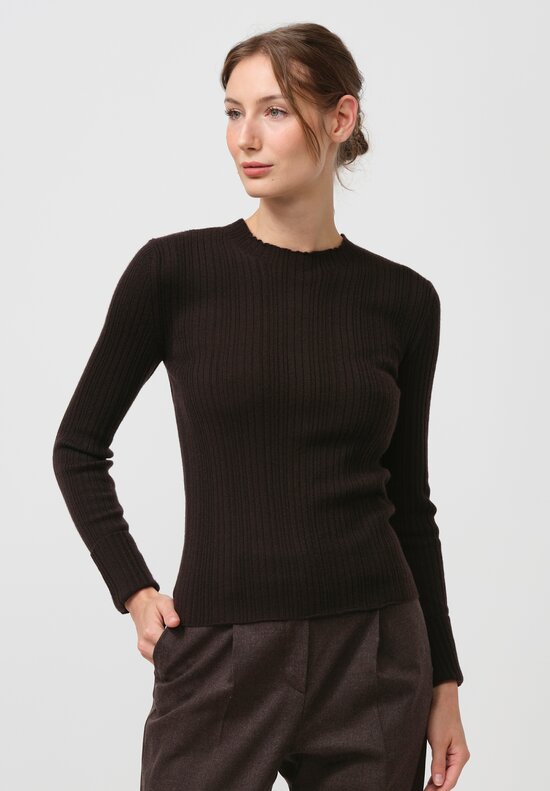 Iris Von Arnim Cashmere Luzern Top in Espresso Brown	