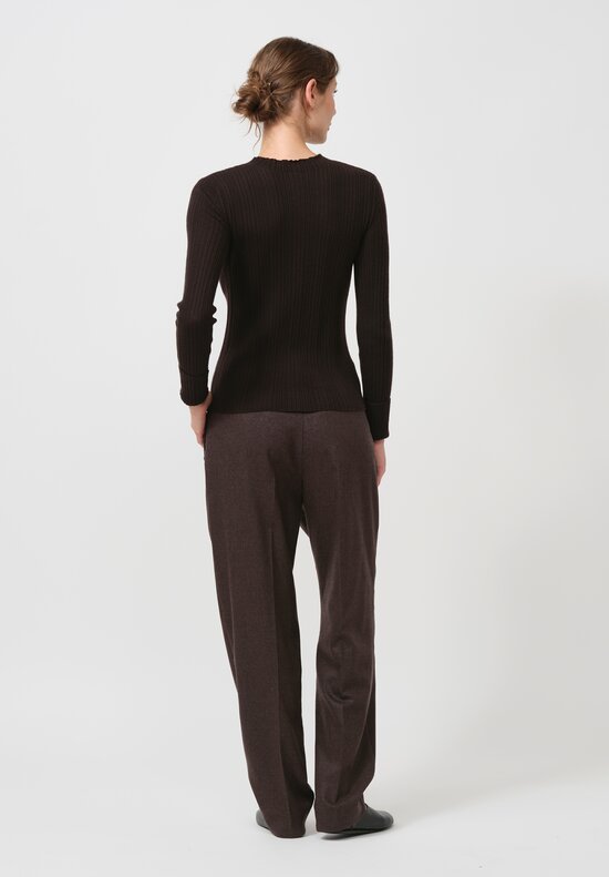 Iris Von Arnim Cashmere Luzern Top in Espresso Brown	