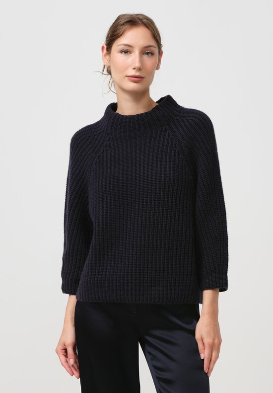 Iris Von Arnim Cashmere Fallou Sweater in Midnight Blue	