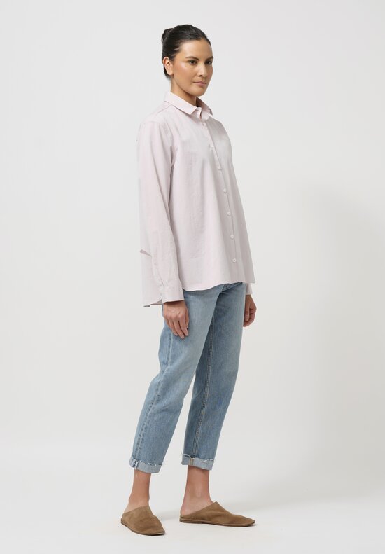 Bergfabel Cotton Loose Tyrol Shirt in Rose Pink