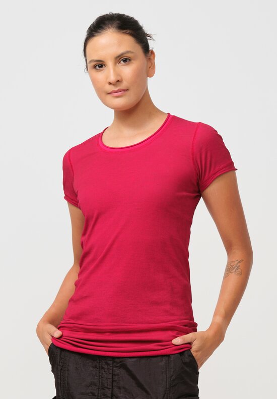 Rundholz Long Cotton Tee in Sunset Red Cloud	